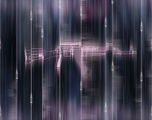 Чёрные фотообои Factura Ar-Deco АК47 4